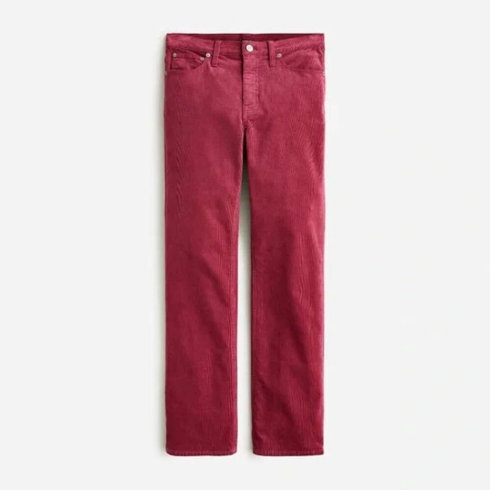J. Crew Corduroy Jeans Mid Rise Pants in Bright Burgundy - Size 31 R